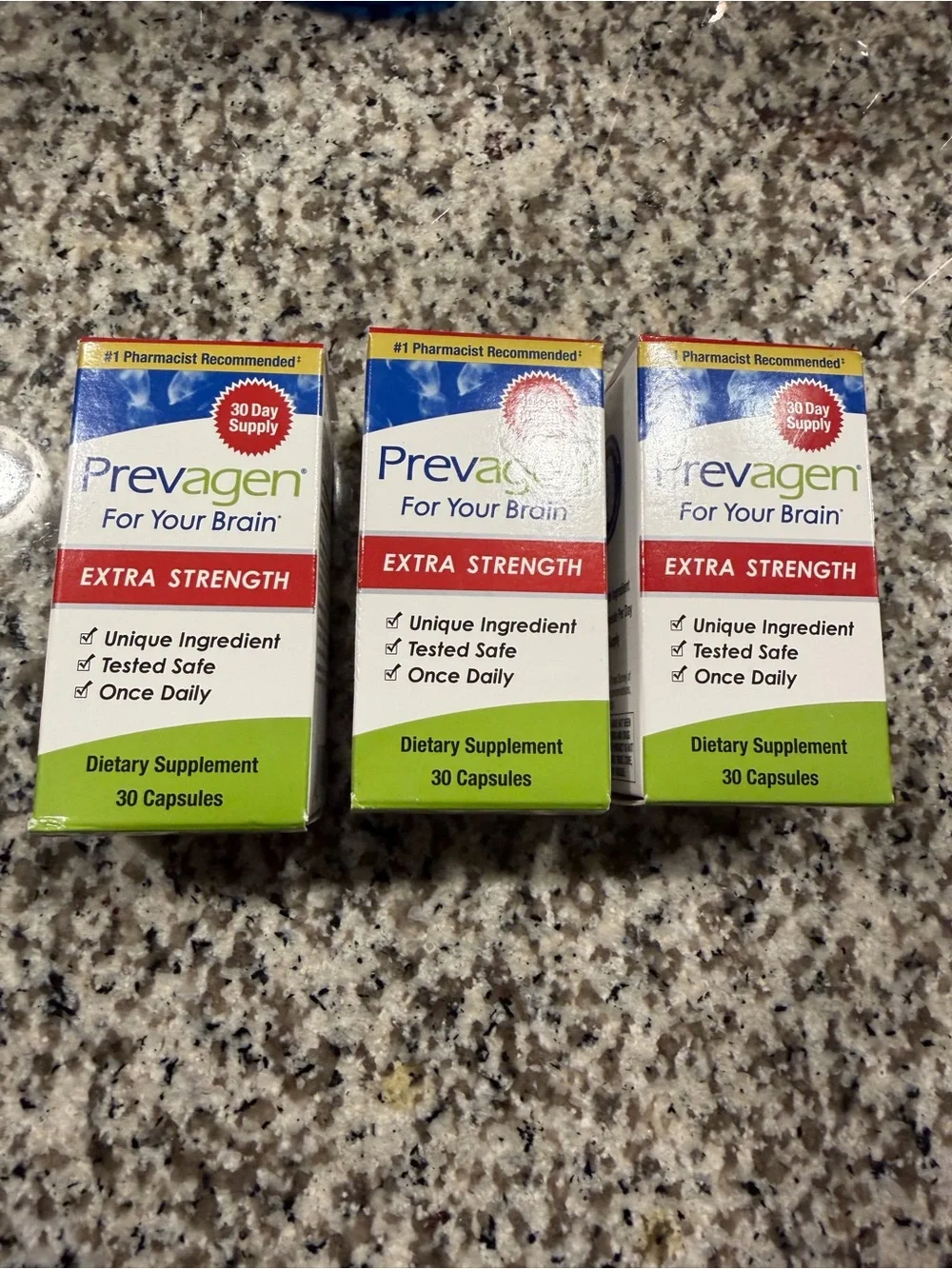Lot of 3 Prevagen extra Strength 30 capsules each